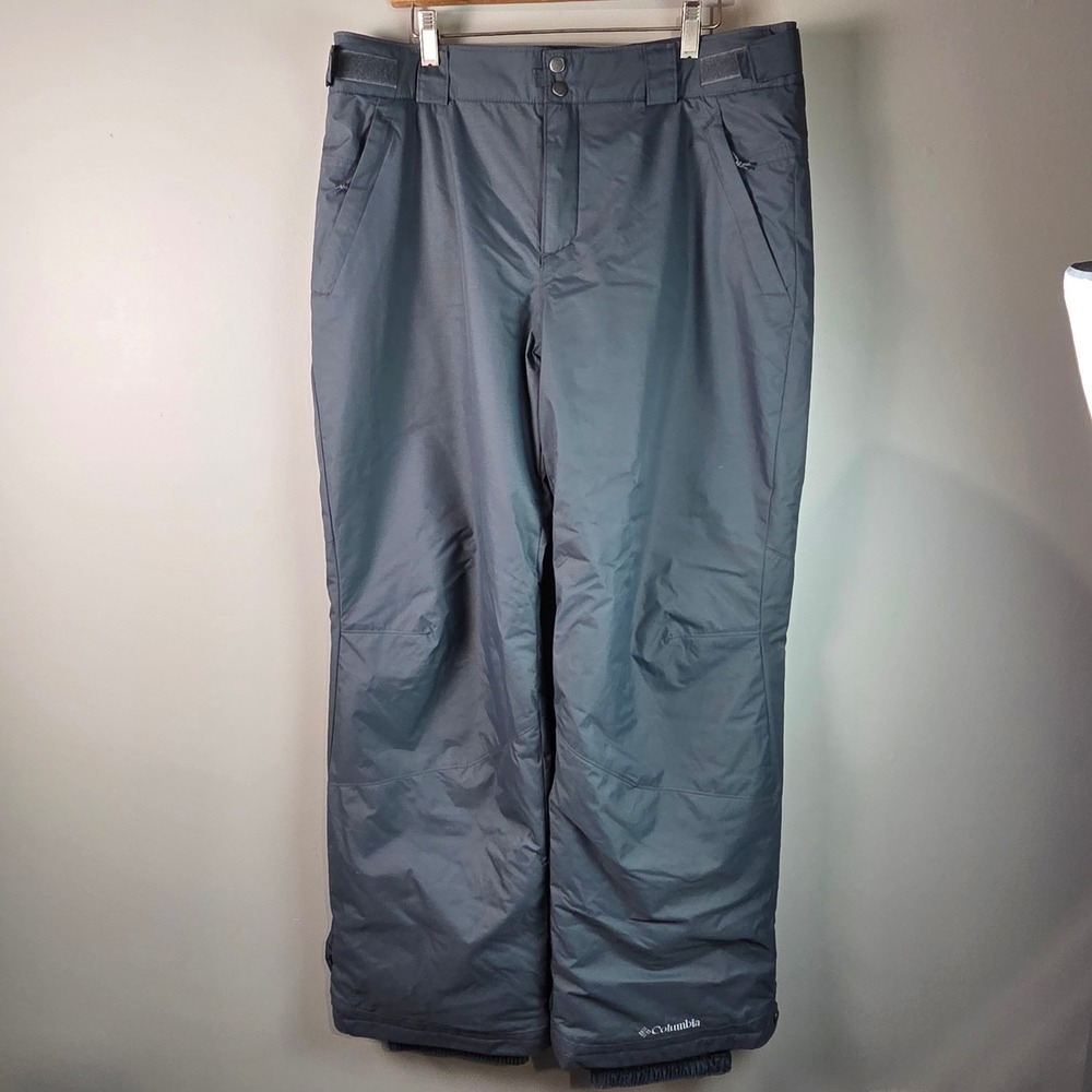 Columbia Snow Pants Mens L Gray Excellent Insulated Ski Snowboard XM8185